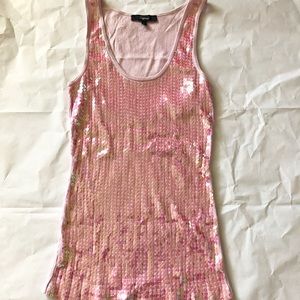 EXPRESS pink sequin tank top
